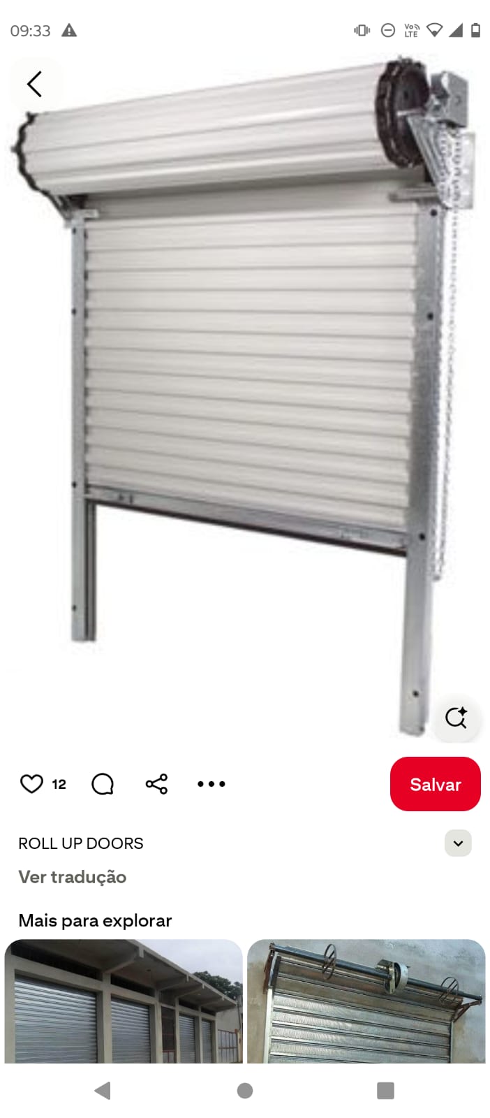Porta de aço instalada